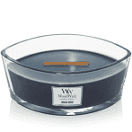 Ароматична свічка з ароматом шкіри та мускуса Woodwick Ellipse Indigo suede 453 г